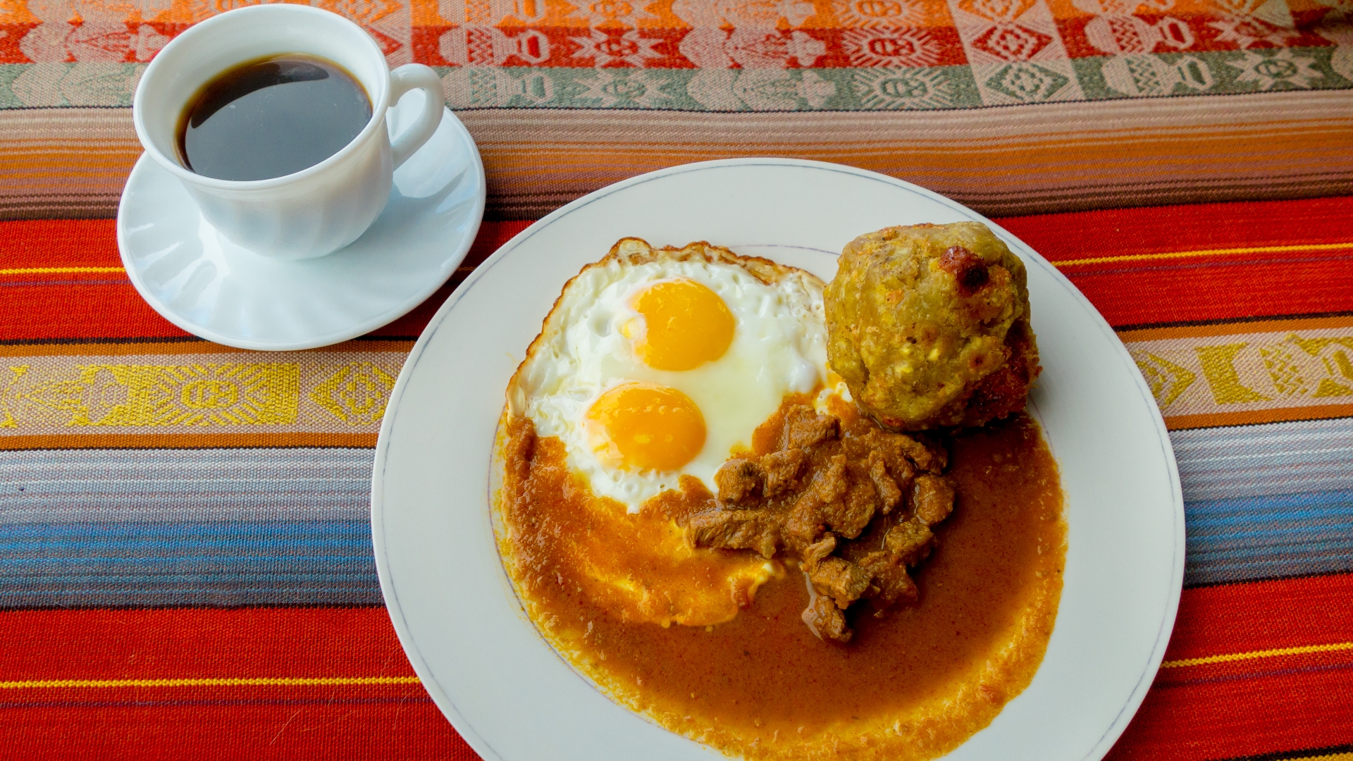 Bolón de verde it’s a classic breakfast dish that’s served with coffee